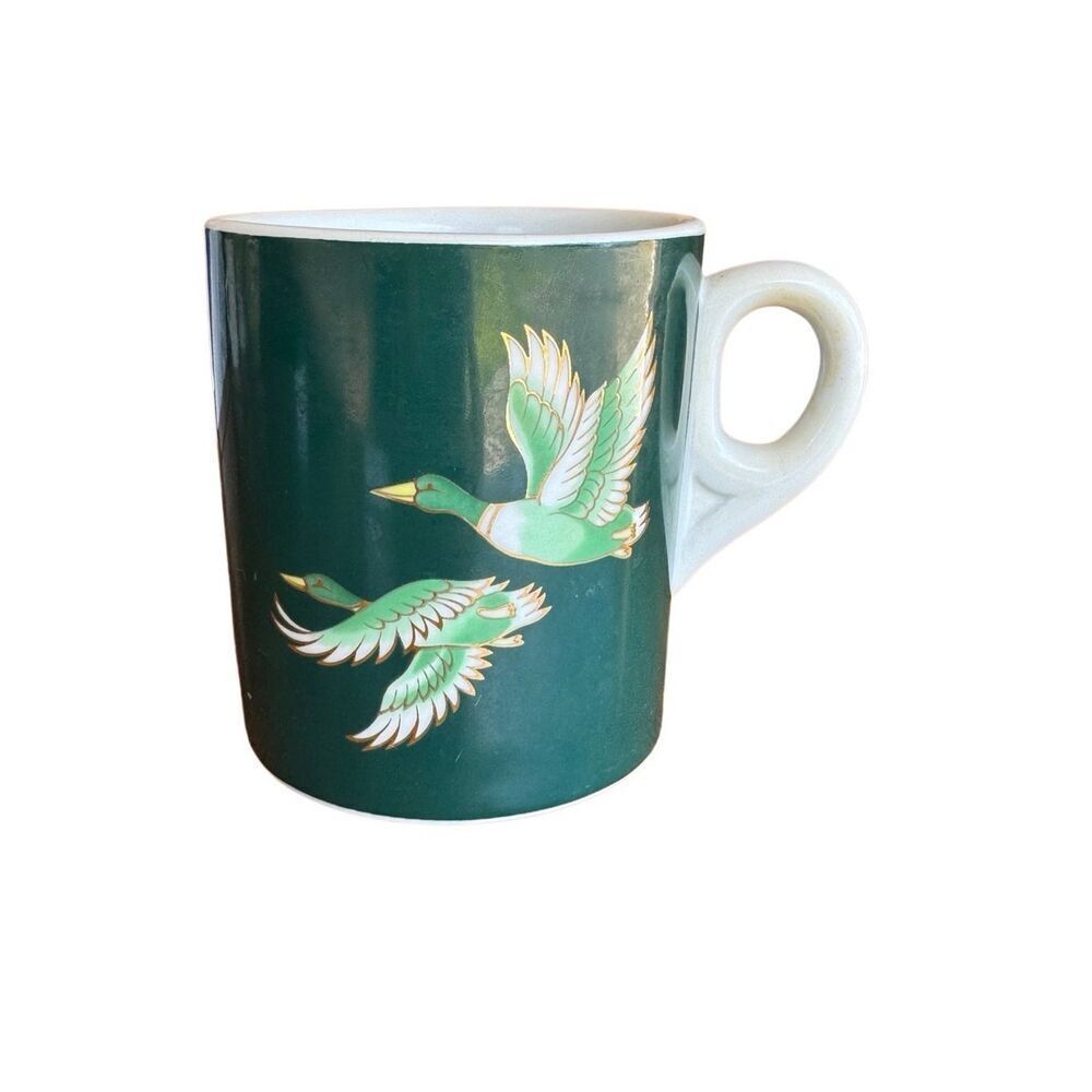 Beautiful Andre Richard green and‎ gold duck cup